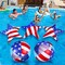 5 Pcs Inflatable 4th of July Pool Float USA 250th Anniversary American Flag Star Beach Balls Large 20'' Red White and Blue Inflatable Balls Independence Day Patriotic Decoration for Summer Pool
